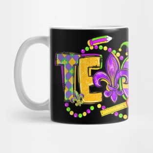 Mardi Gras 2024 Teacher Outfit Kids Girl Boy Men Women Mug